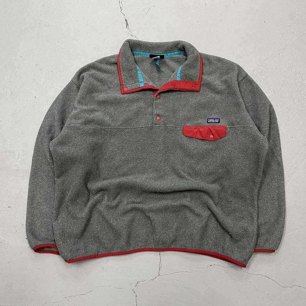 Patagonia Patagonia Synchilla Snap T Red and Grey… - image 1