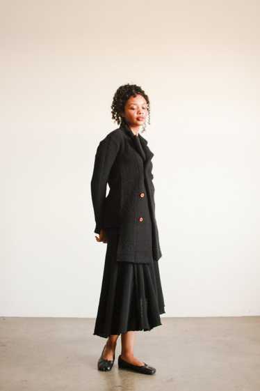 1990s Black Comme des Garçon Asymmetrical Skirt S… - image 1