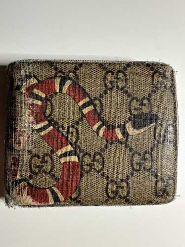 Gucci Gucci GG Supreme Kingsnake Beige Bifold Wall