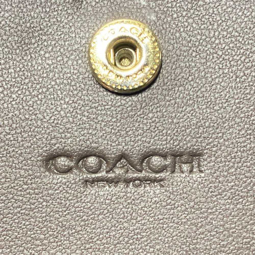 Coach Brown Leather Zip Around Coin Pouch Card Wa… - image 5