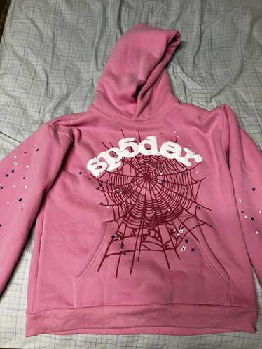 Designer × Rare × Streetwear Sp5der Hoodie Pink Si