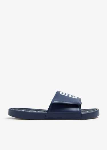 Givenchy o1srvl11e1024 Slide Flat Sandals in Navy