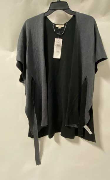 NWT Loft Womens Gray Belted Reversible Poncho Wrap