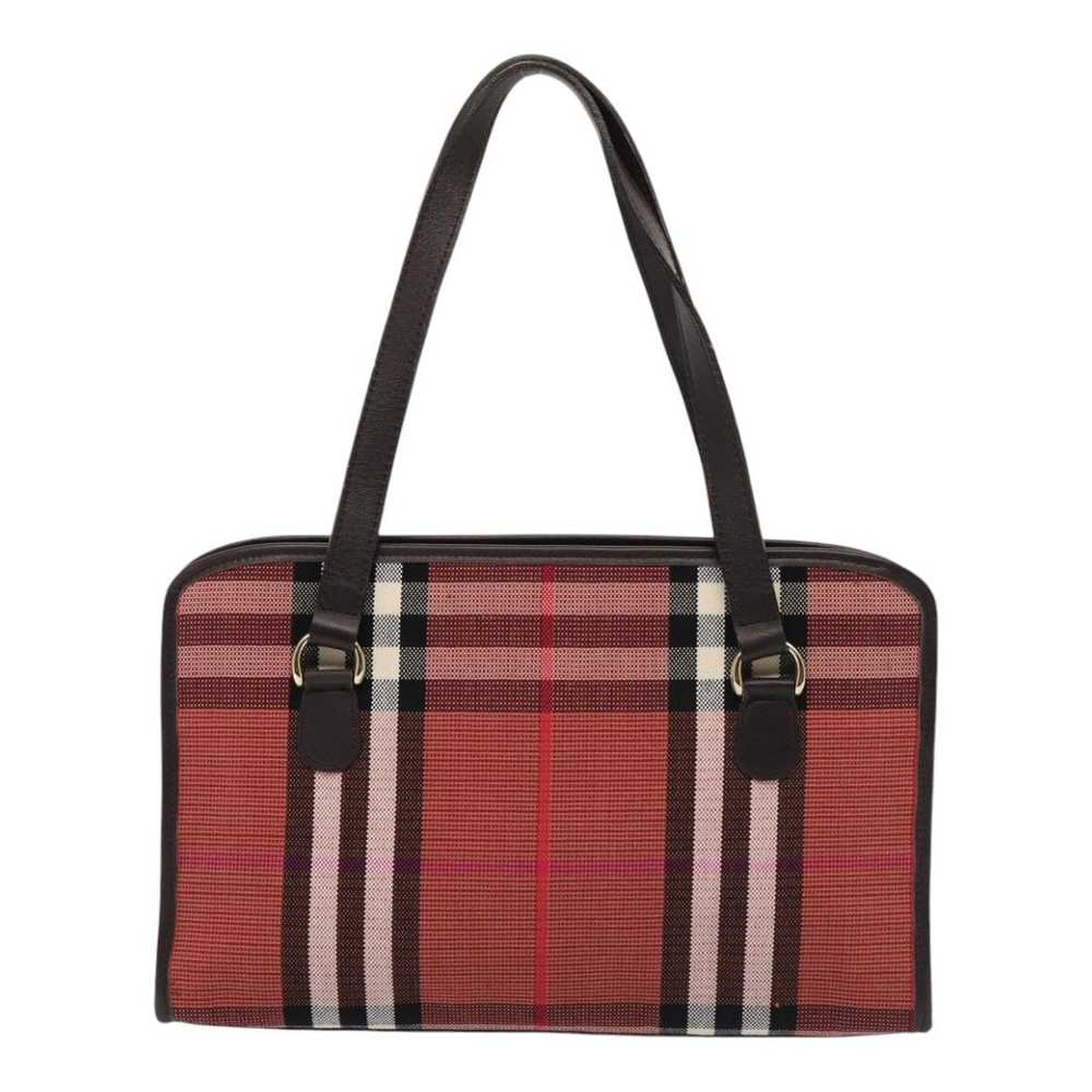 Burberry Nova Check Red Canvas Handbag (Pre-Owned) - image 2