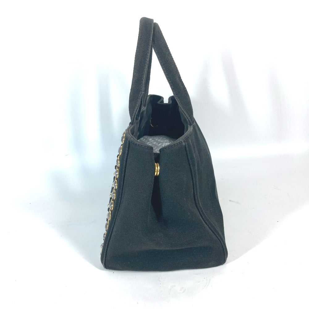 PRADA Tote Bag 1BG439 canvas black Crossbody Cana… - image 3