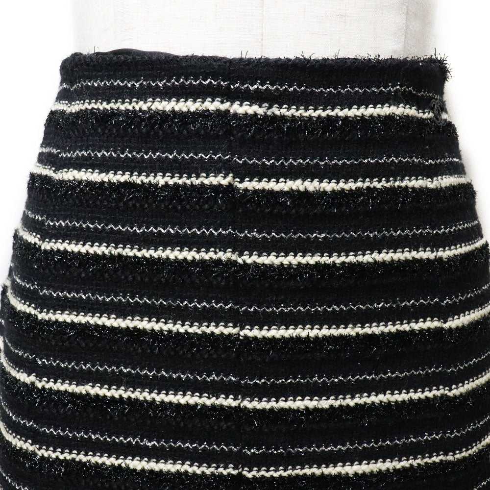 CHANEL skirt P19873V11554 tweed black flare skirt… - image 2