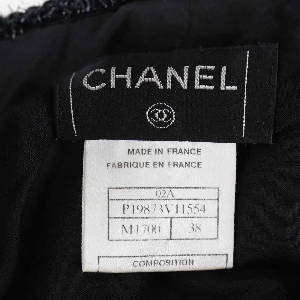 CHANEL skirt P19873V11554 tweed black flare skirt… - image 6