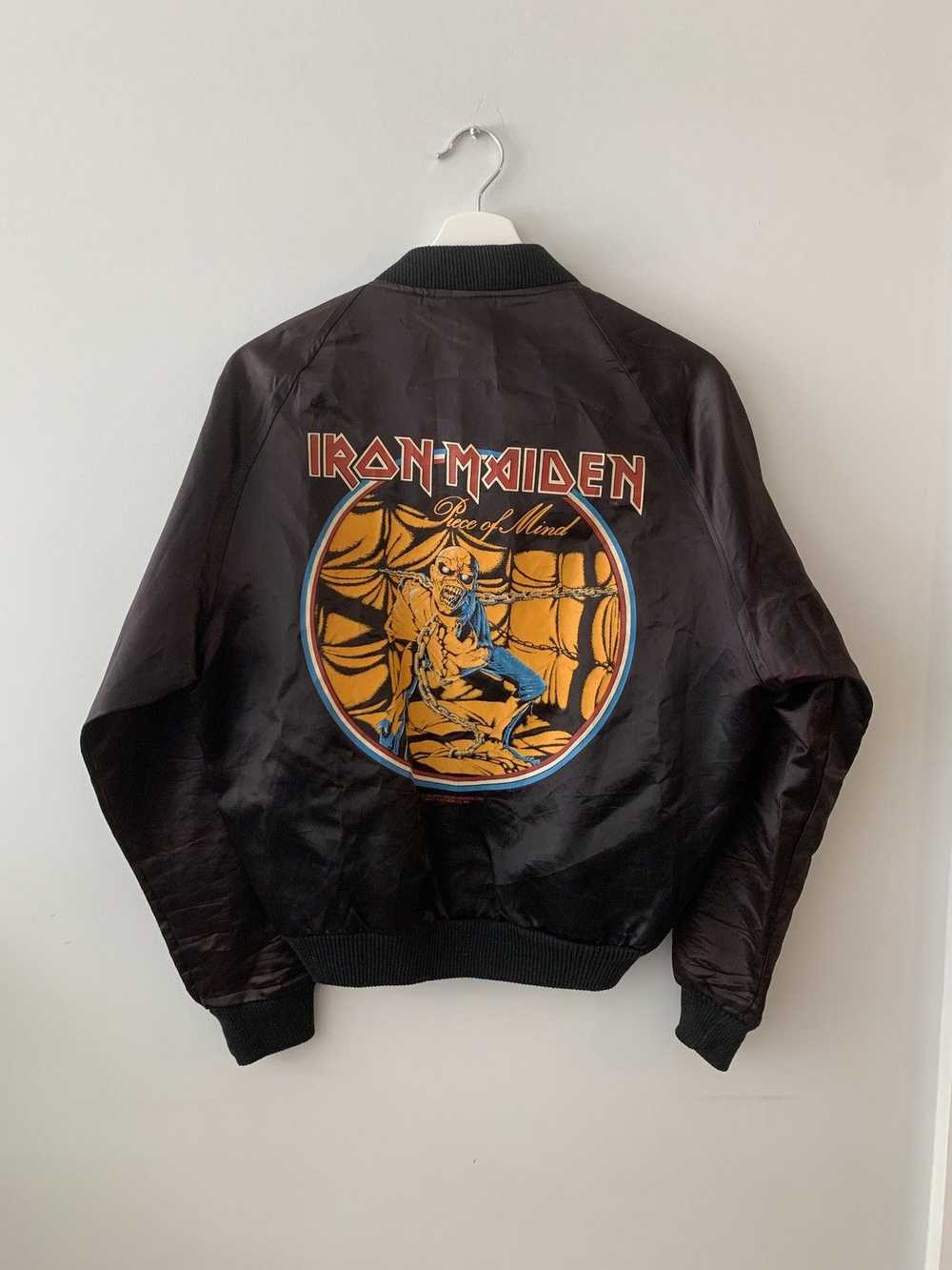 Bomber Jacket × Iron Maiden × Vintage Rare Vtg 19… - image 1