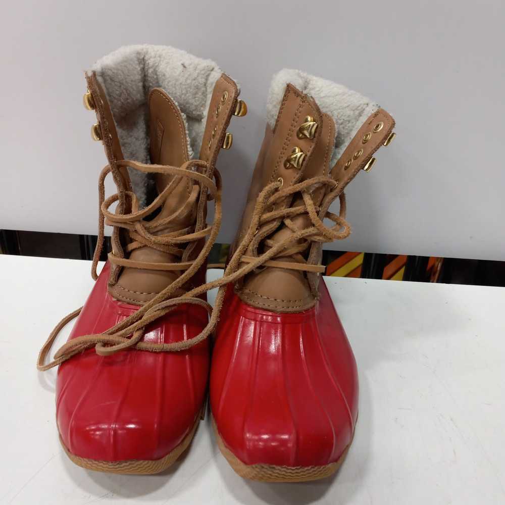 Sperry Women's Red Rainboots Size 7 - image 1