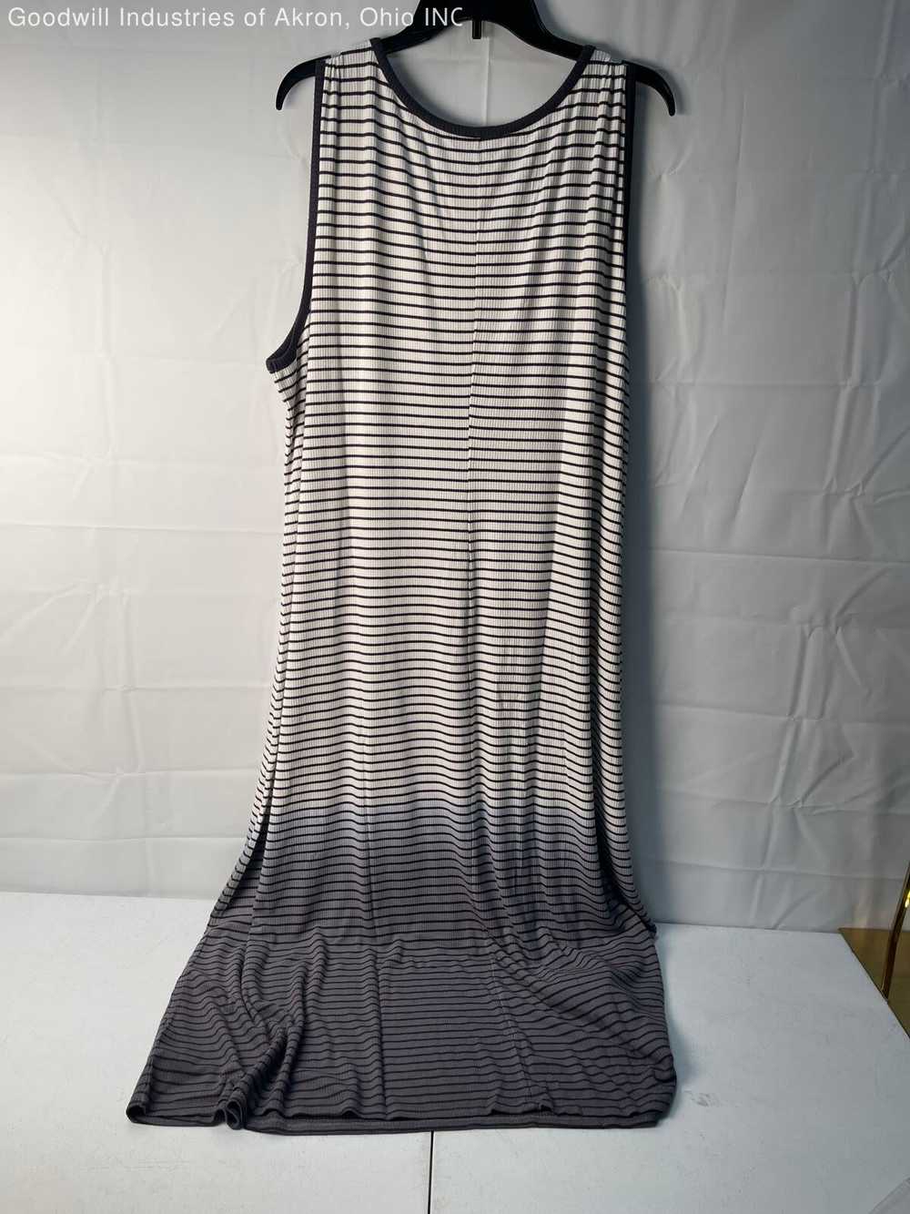 NWT Lisa Rinna Women's Gray Striped Maxi Dress, S… - image 2