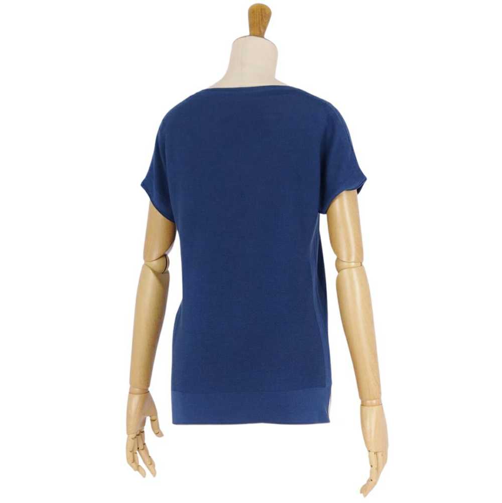 Loro Piana Knit Sweater Short Sleeve Silk Cotton … - image 11