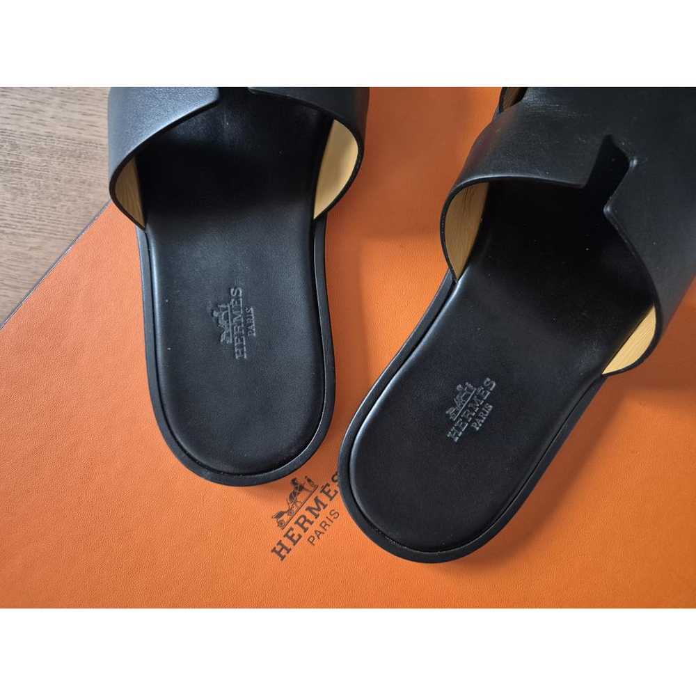 Hermès Izmir leather sandals - image 3