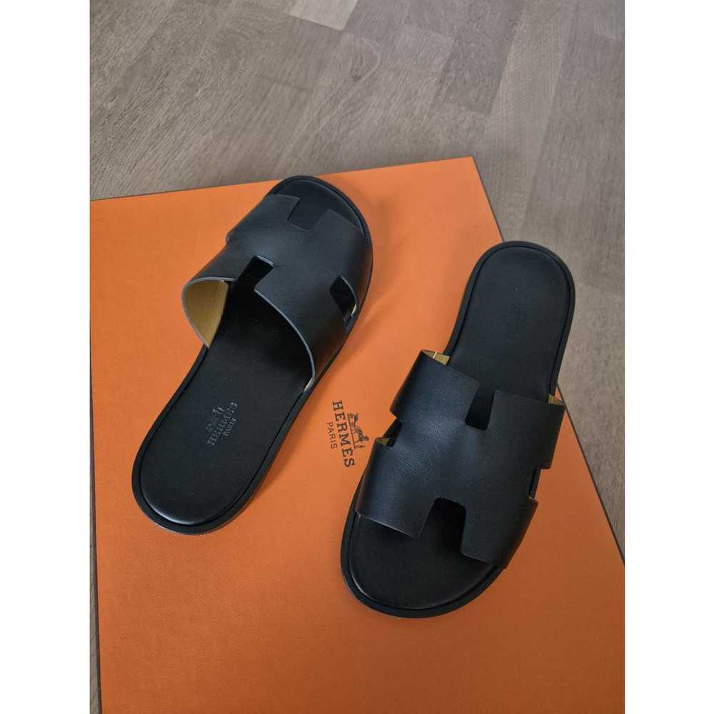 Hermès Izmir leather sandals - image 5