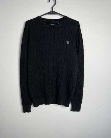 Gant Braid Sweater GANT premium cotton black