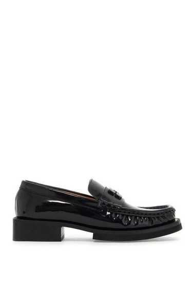 Ganni o1s22i1n1024 Butterfly Logo Loafers in Black