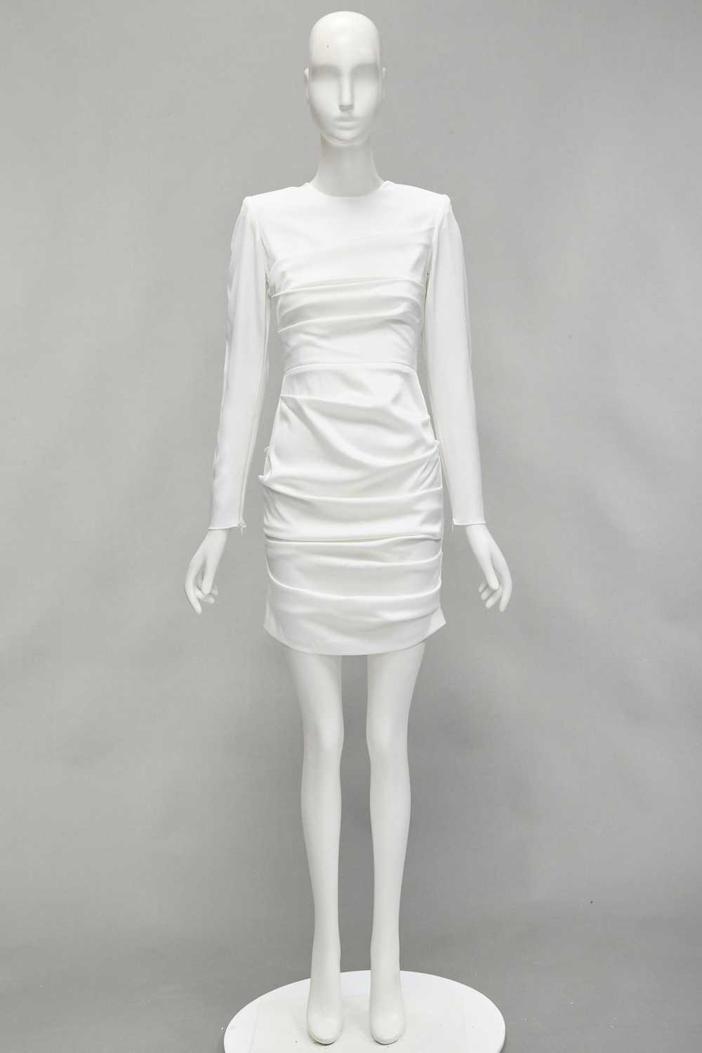 Alex Perry ALEX PERRY Blaze white ruched satin ba… - image 11