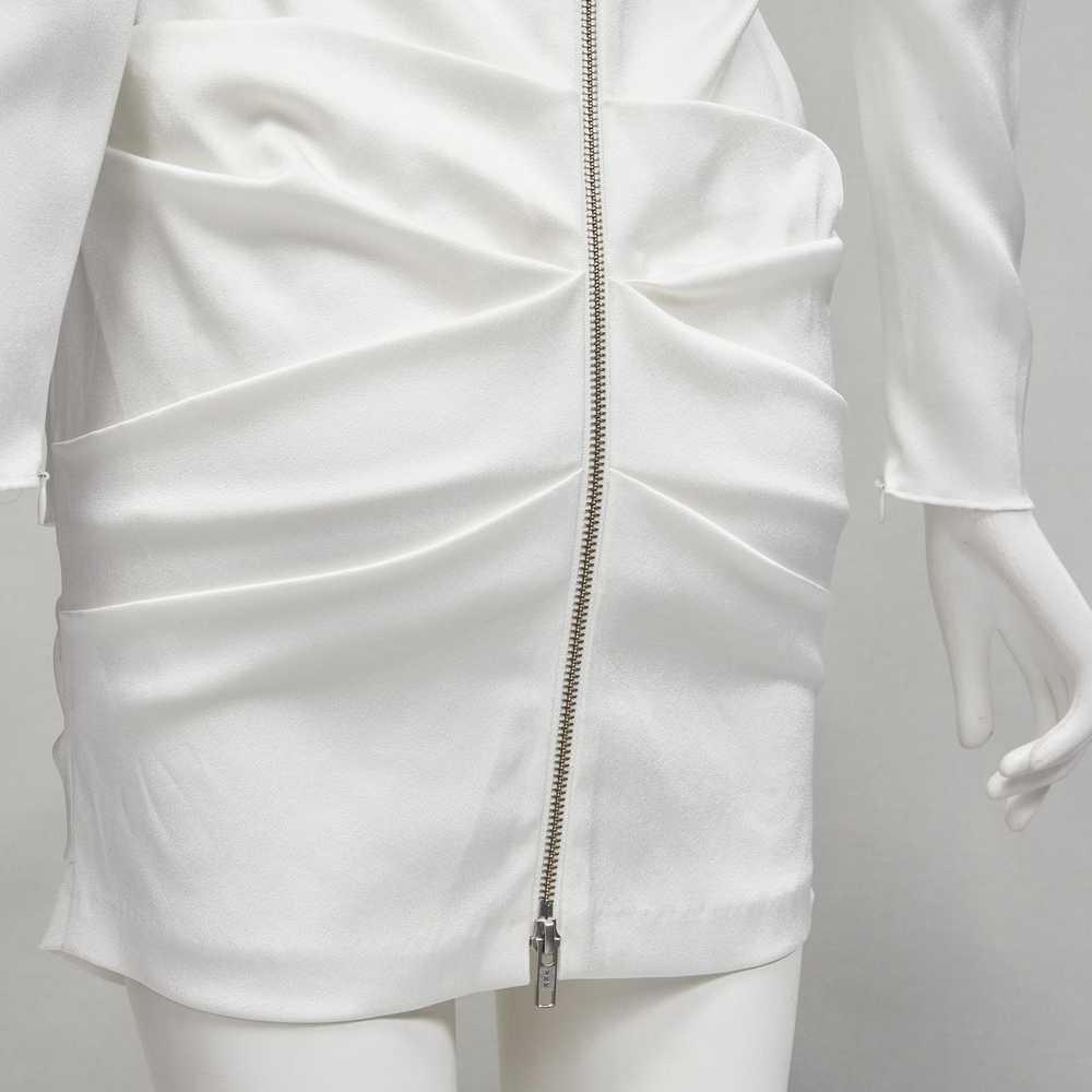 Alex Perry ALEX PERRY Blaze white ruched satin ba… - image 8