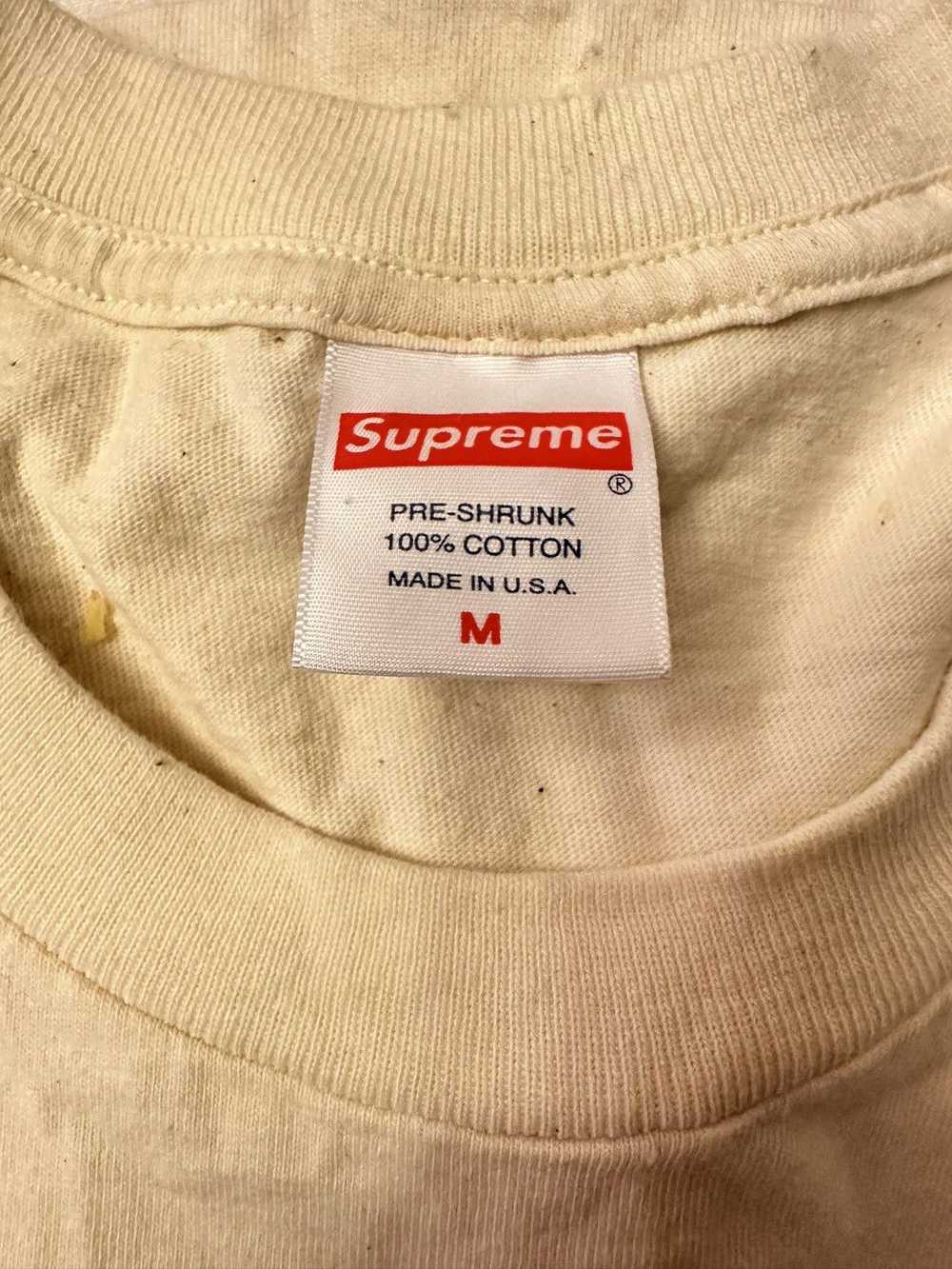 Supreme Supreme “Cross” Box Logo T-Shirt Cream Sz… - image 3