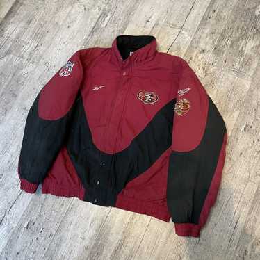 Reebok Pro Line NFL San Francisco 49ers Huge Parka Coat Bomber buy Jacket VTG 90s M