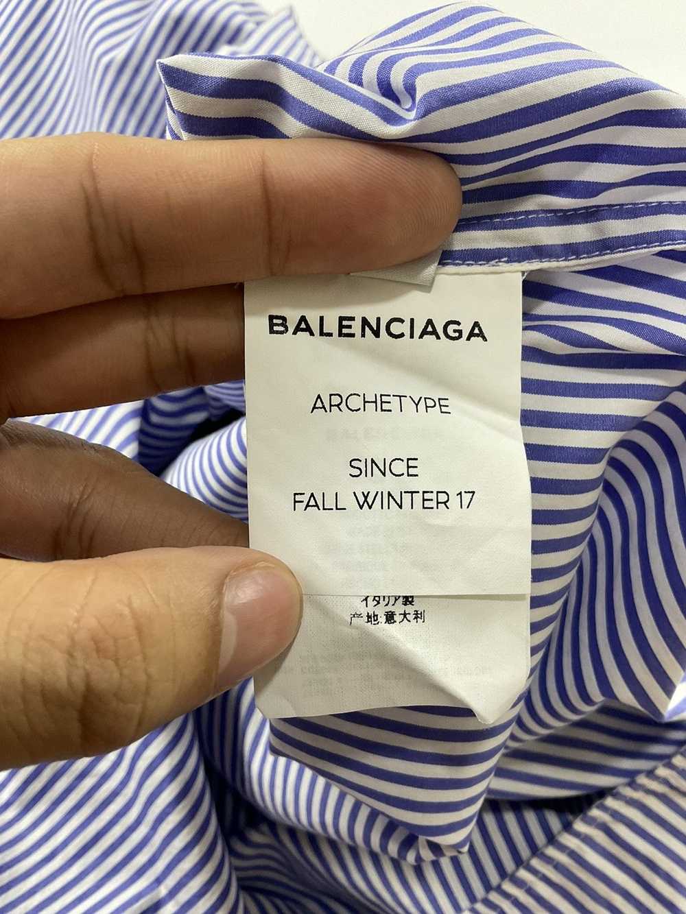 Balenciaga Balenciaga Oversized Striped Cotton-Po… - image 9