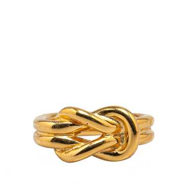 Gold Hermès Gold Plated Atame Scarf Ring