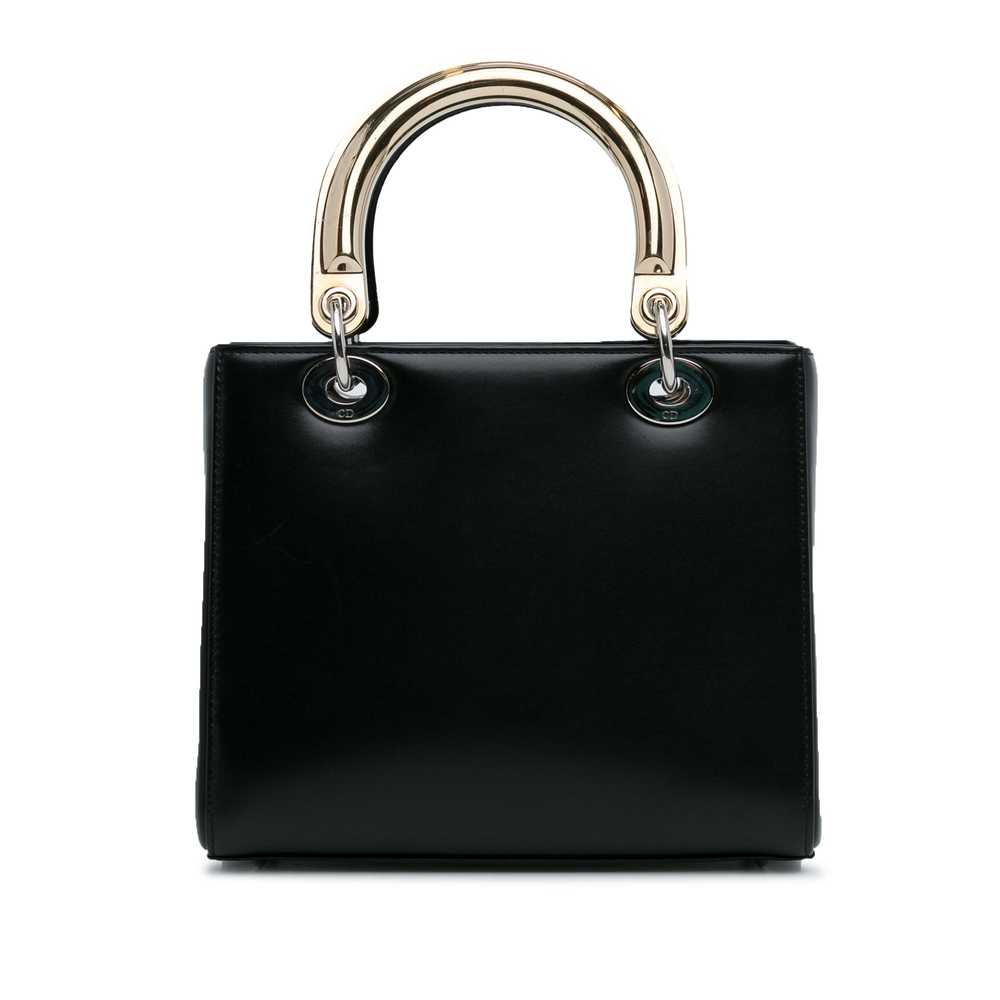 Black Dior Medium Calfskin Patch Embellished Lady… - image 3