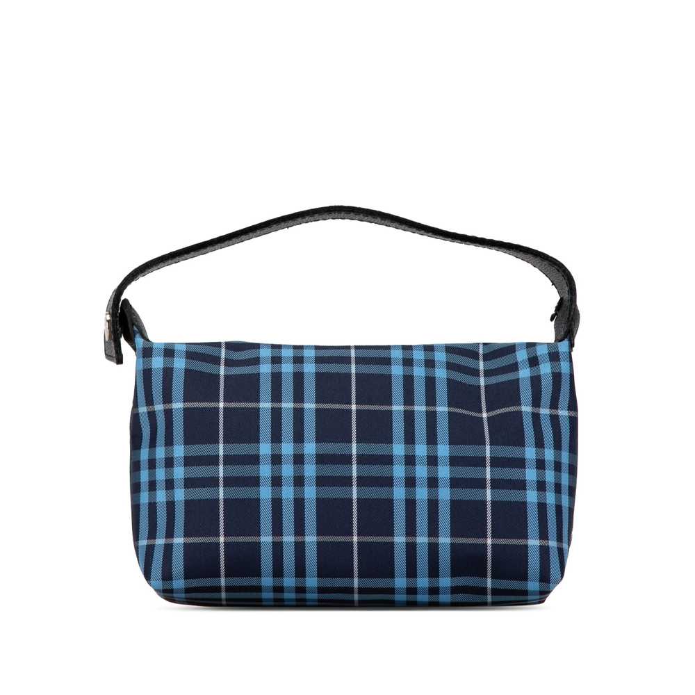 Blue Burberry Nova Check Nylon Handbag - image 1