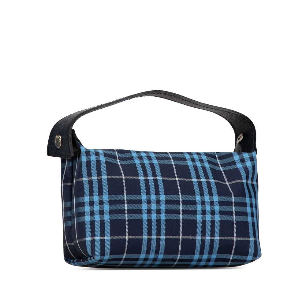 Blue Burberry Nova Check Nylon Handbag - image 2