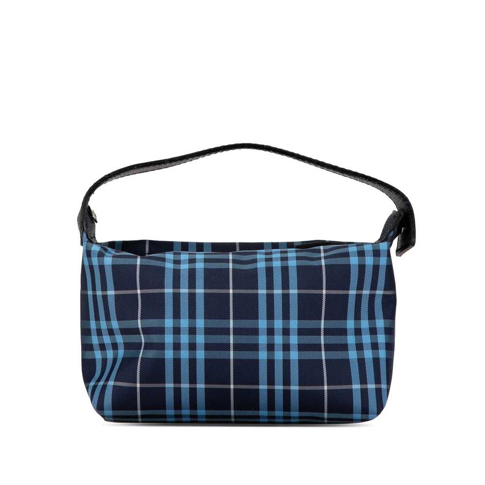 Blue Burberry Nova Check Nylon Handbag - image 3