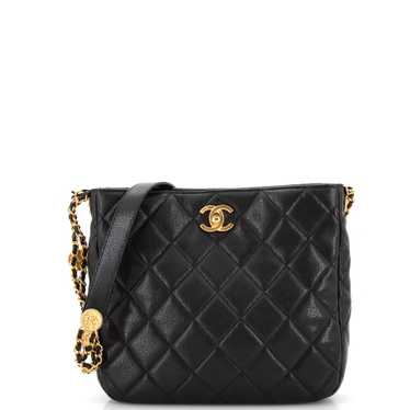 CHANEL Twist Your Buttons Hobo Quilted Caviar Smal