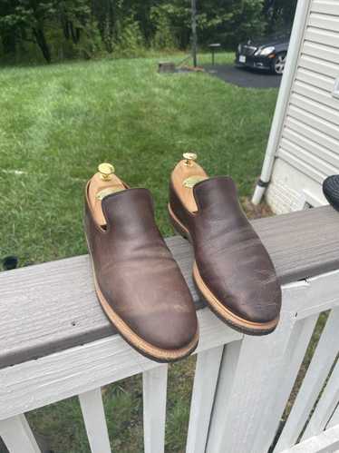 Viberg Viberg slipper brown oiled leather loafer