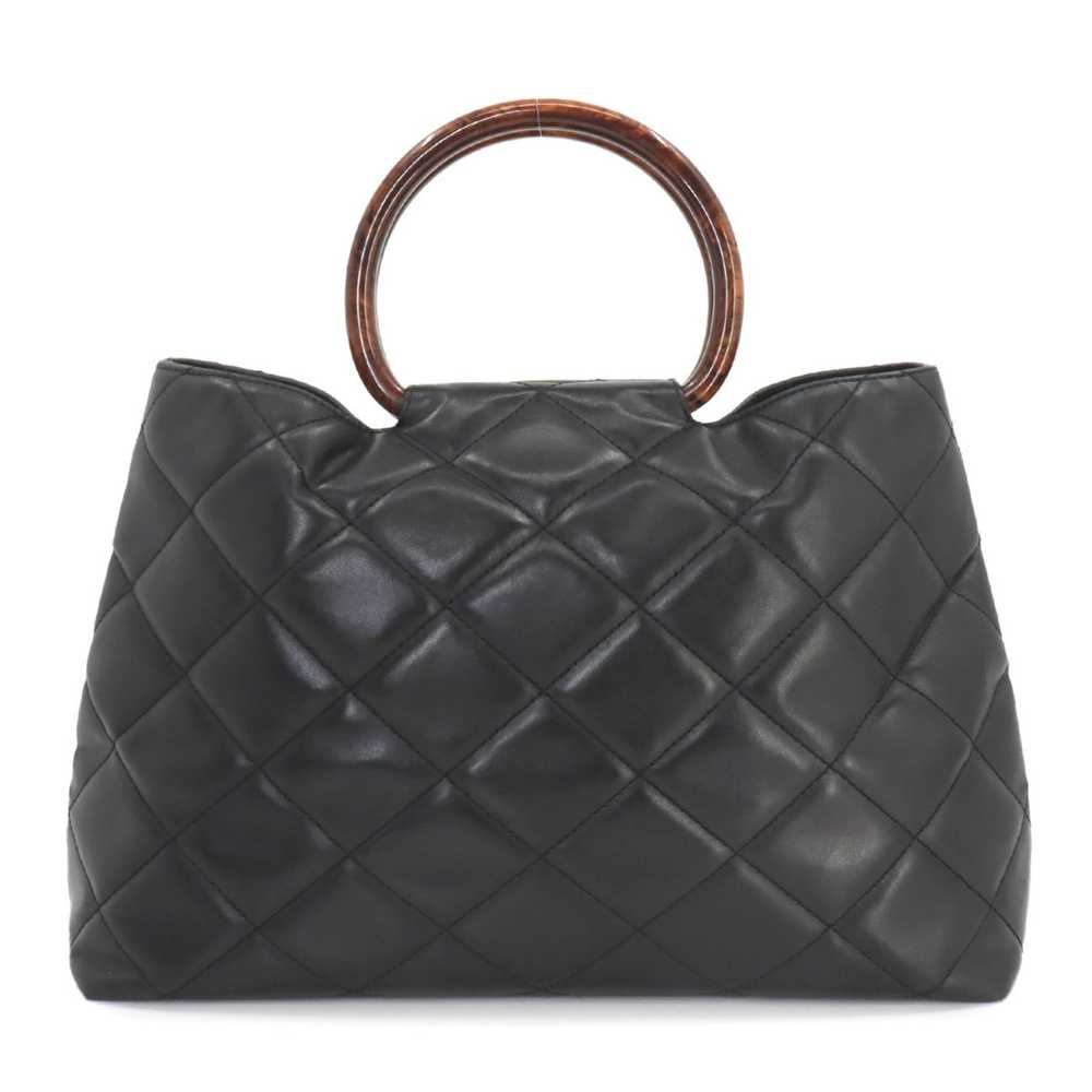 Chanel CHANEL Matelasse Wood-look Plastic Handle … - image 2