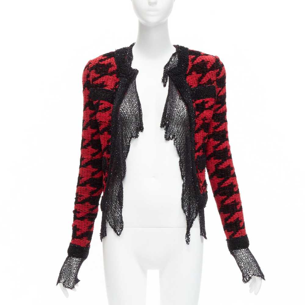 Balmain BALMAIN 2022 red black houndstooth destro… - image 1