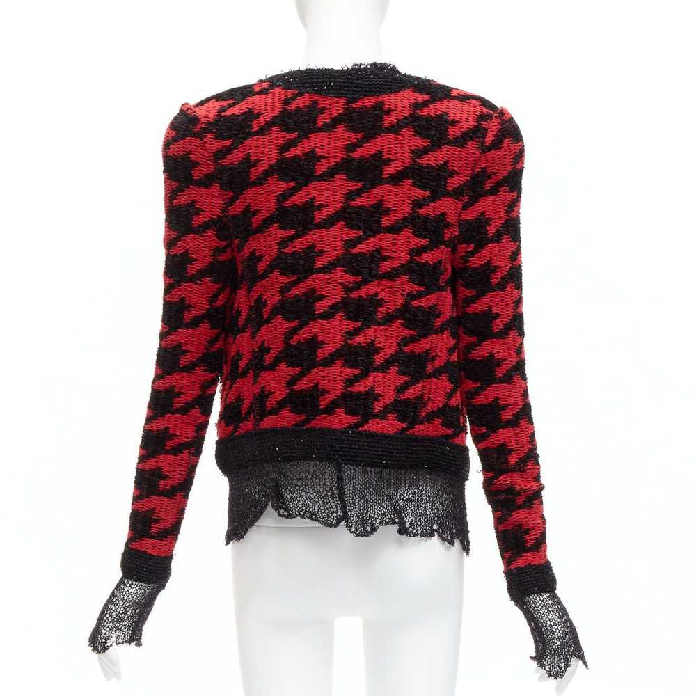 Balmain BALMAIN 2022 red black houndstooth destro… - image 5