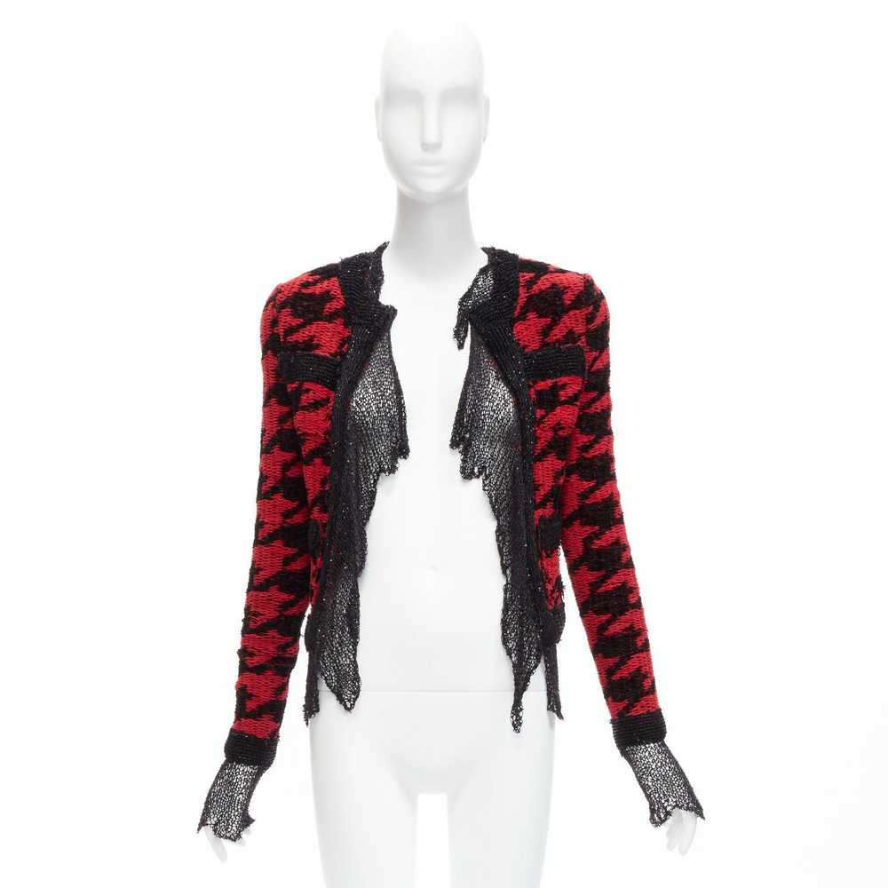 Balmain BALMAIN 2022 red black houndstooth destro… - image 9