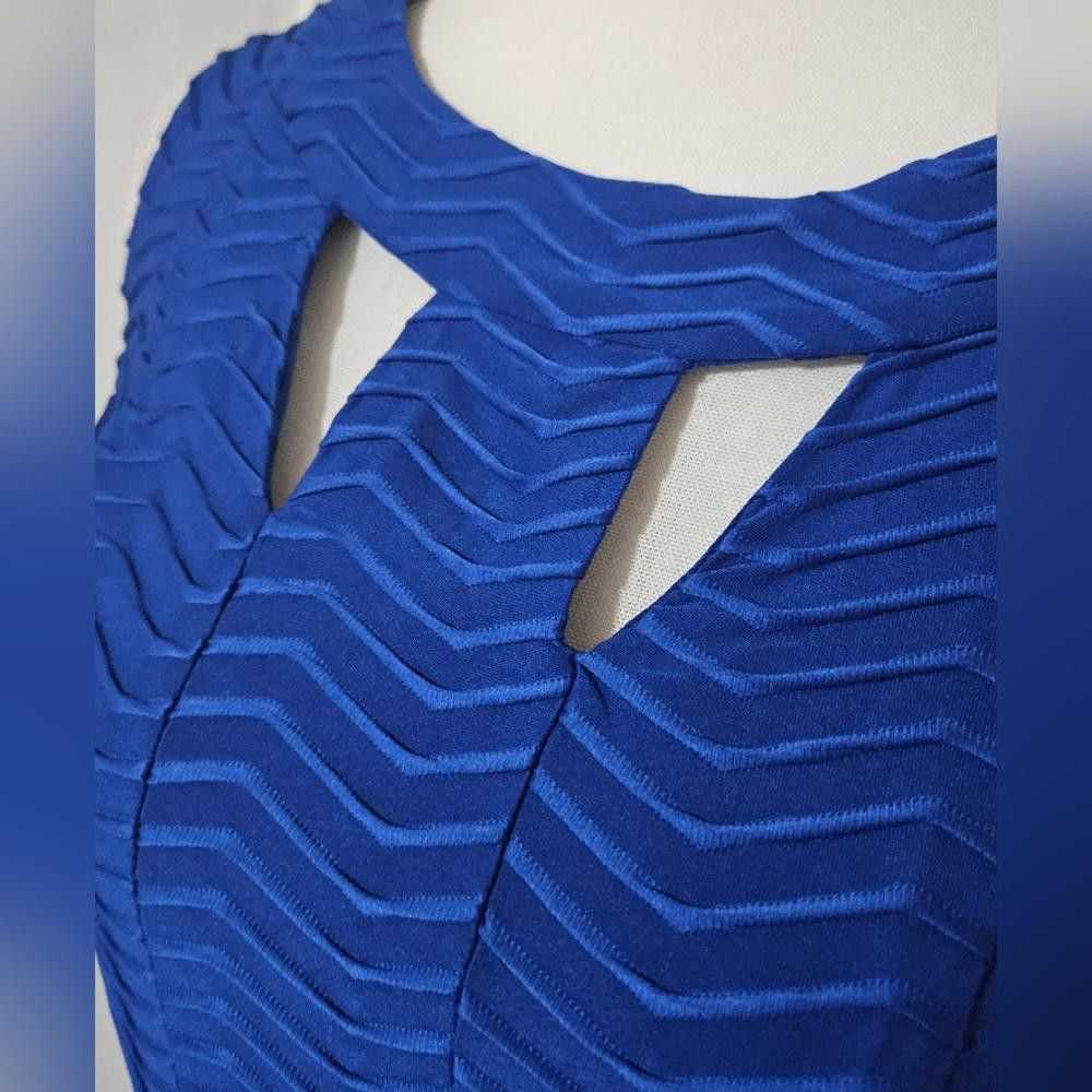 Designer Enfocus Studio Blue A-Line Dress with Ke… - image 4