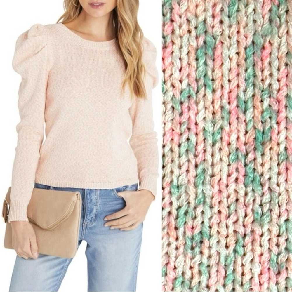 Vici Puff Sleeve Sweater in Pink Multi Small Prin… - image 2