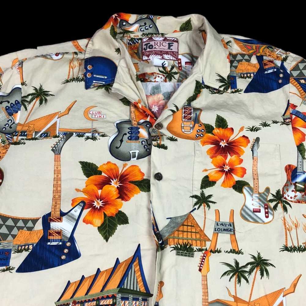 Hawaiian Shirt × Vintage Vintage RJC Guitar Flora… - image 2