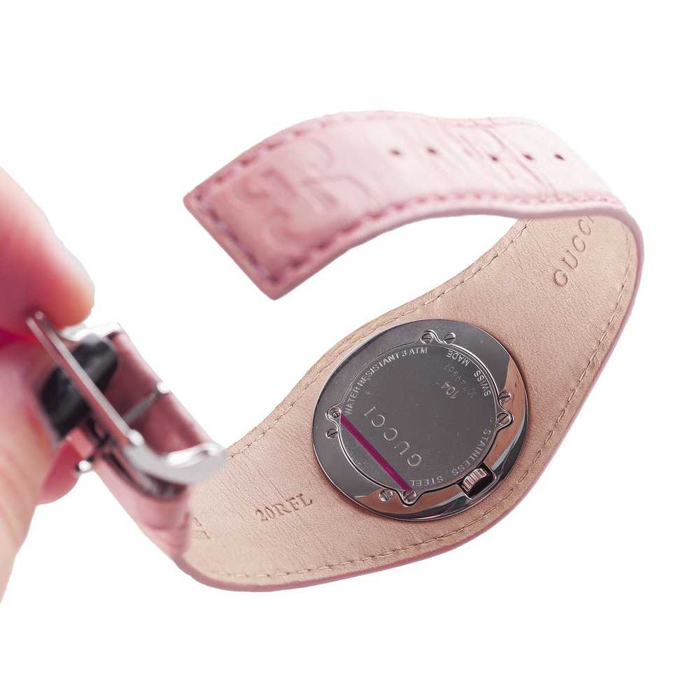 Gucci Gucci Pale Pink Monogram Leather Watch - image 3