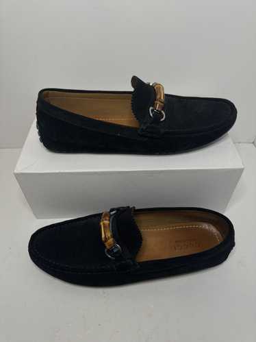 Gucci Gucci Bamboo Horsebit Black Suede Leather Me