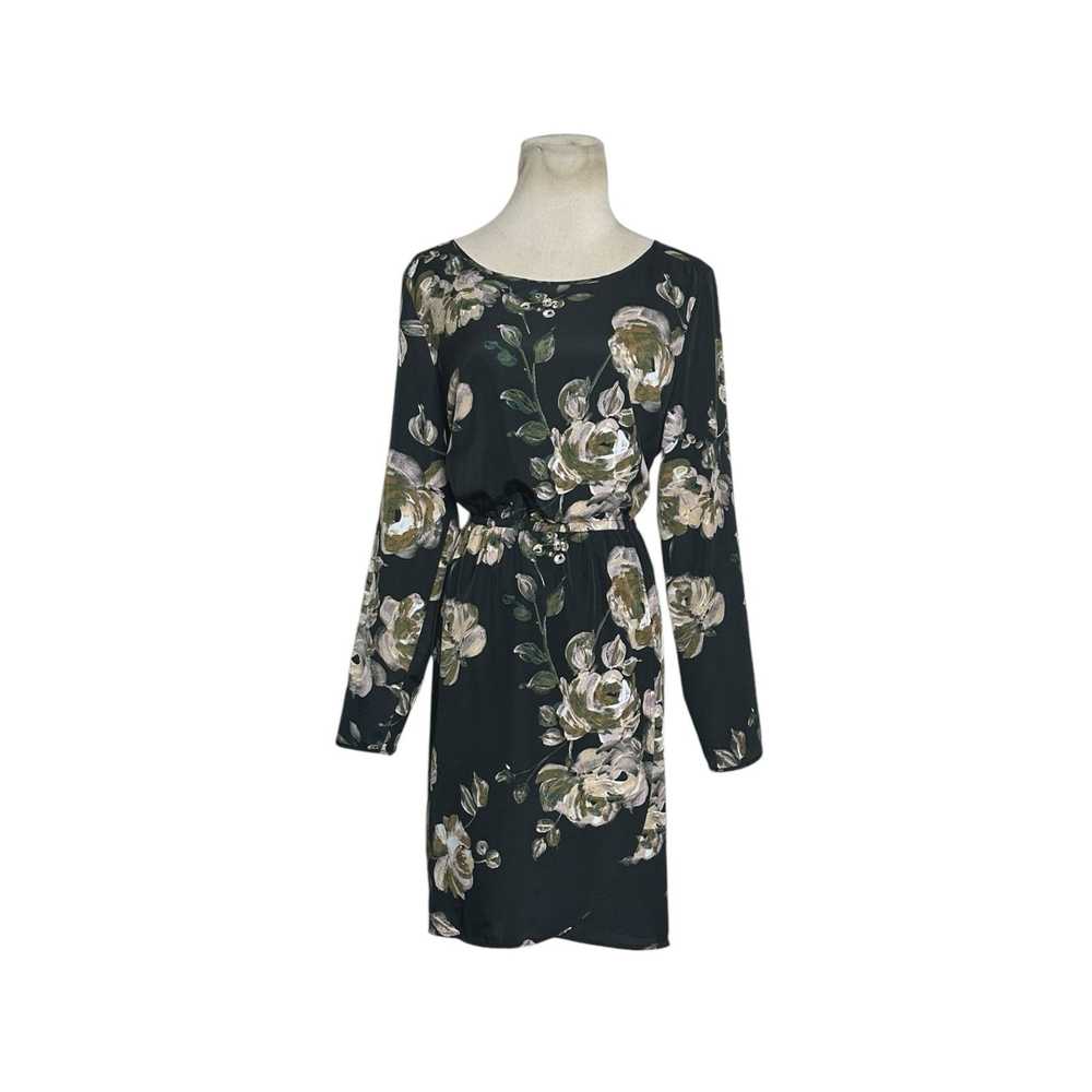 J.Crew J. Crew black cream green floral mini dres… - image 10