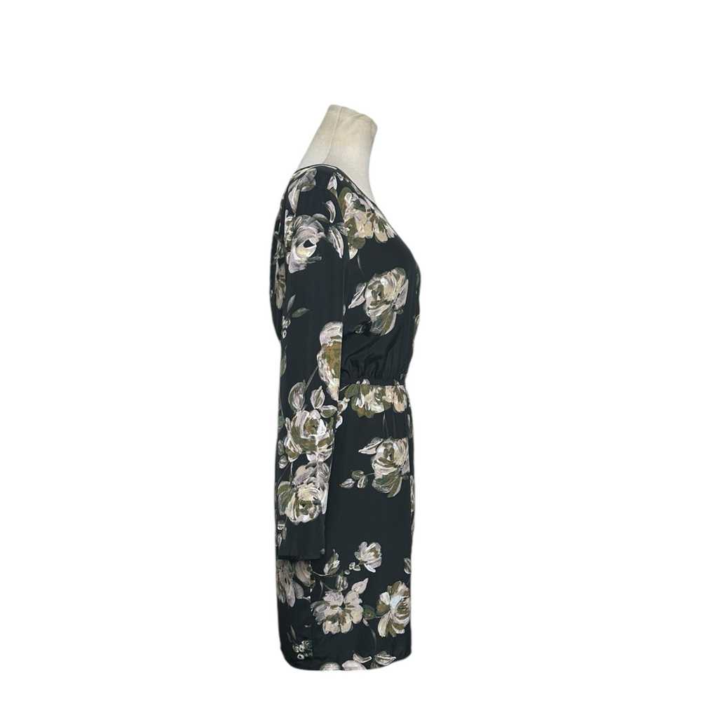 J.Crew J. Crew black cream green floral mini dres… - image 11