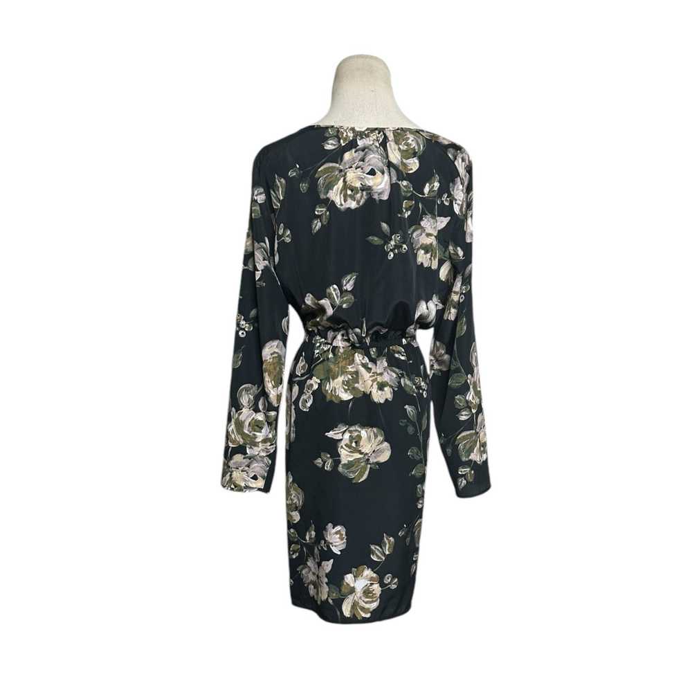 J.Crew J. Crew black cream green floral mini dres… - image 2