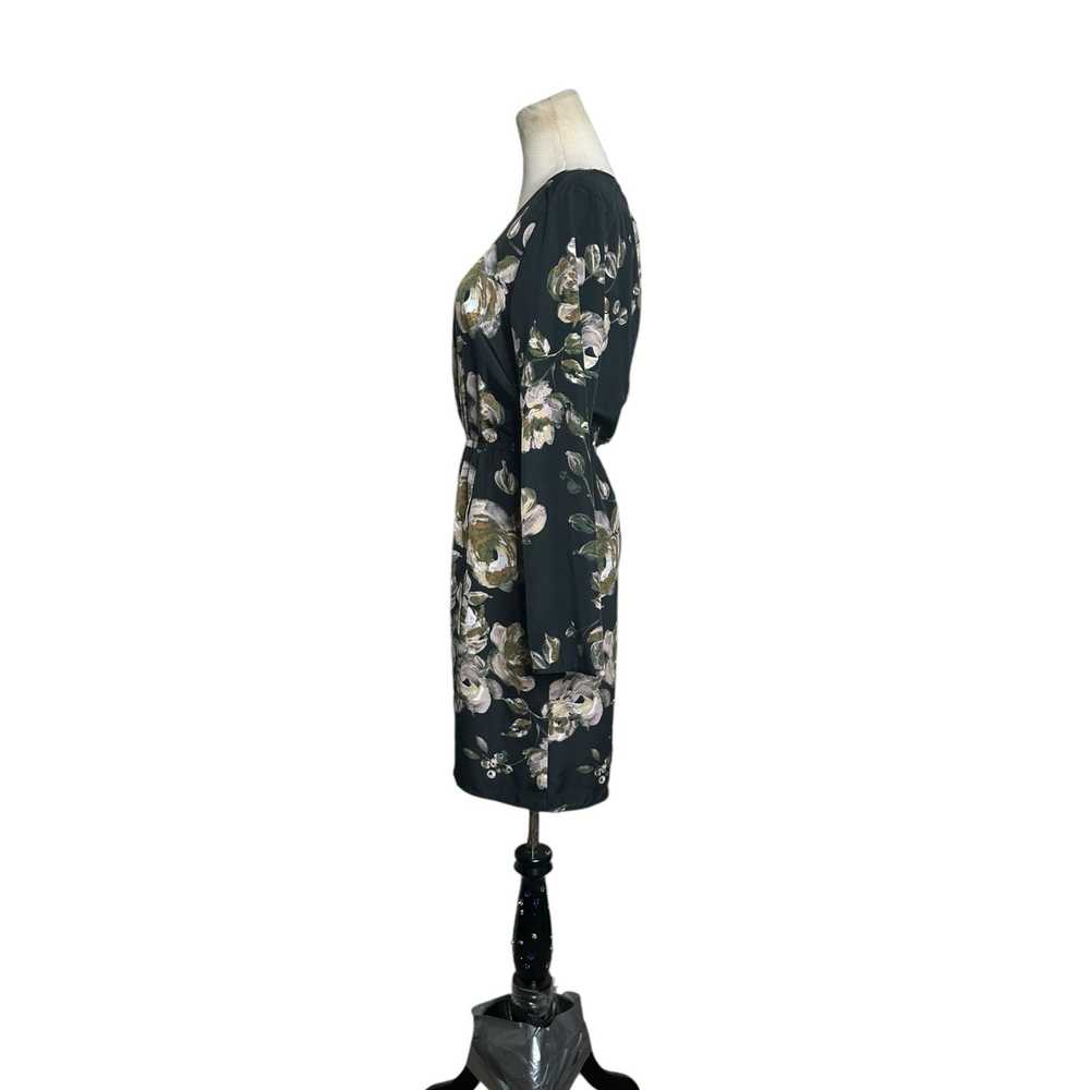 J.Crew J. Crew black cream green floral mini dres… - image 7