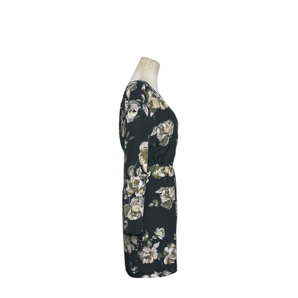 J.Crew J. Crew black cream green floral mini dres… - image 8