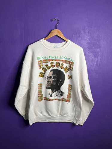 2024 90s Malcolm X all over print big face sweatshirt