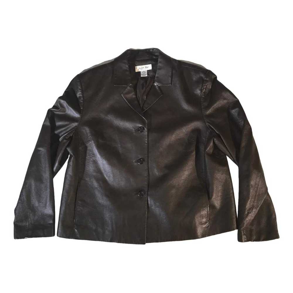 Non Signé / Unsigned Leather blazer - image 1