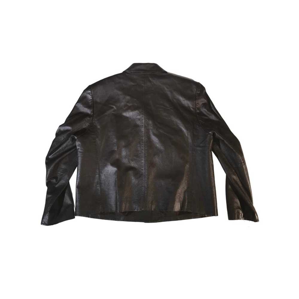 Non Signé / Unsigned Leather blazer - image 2