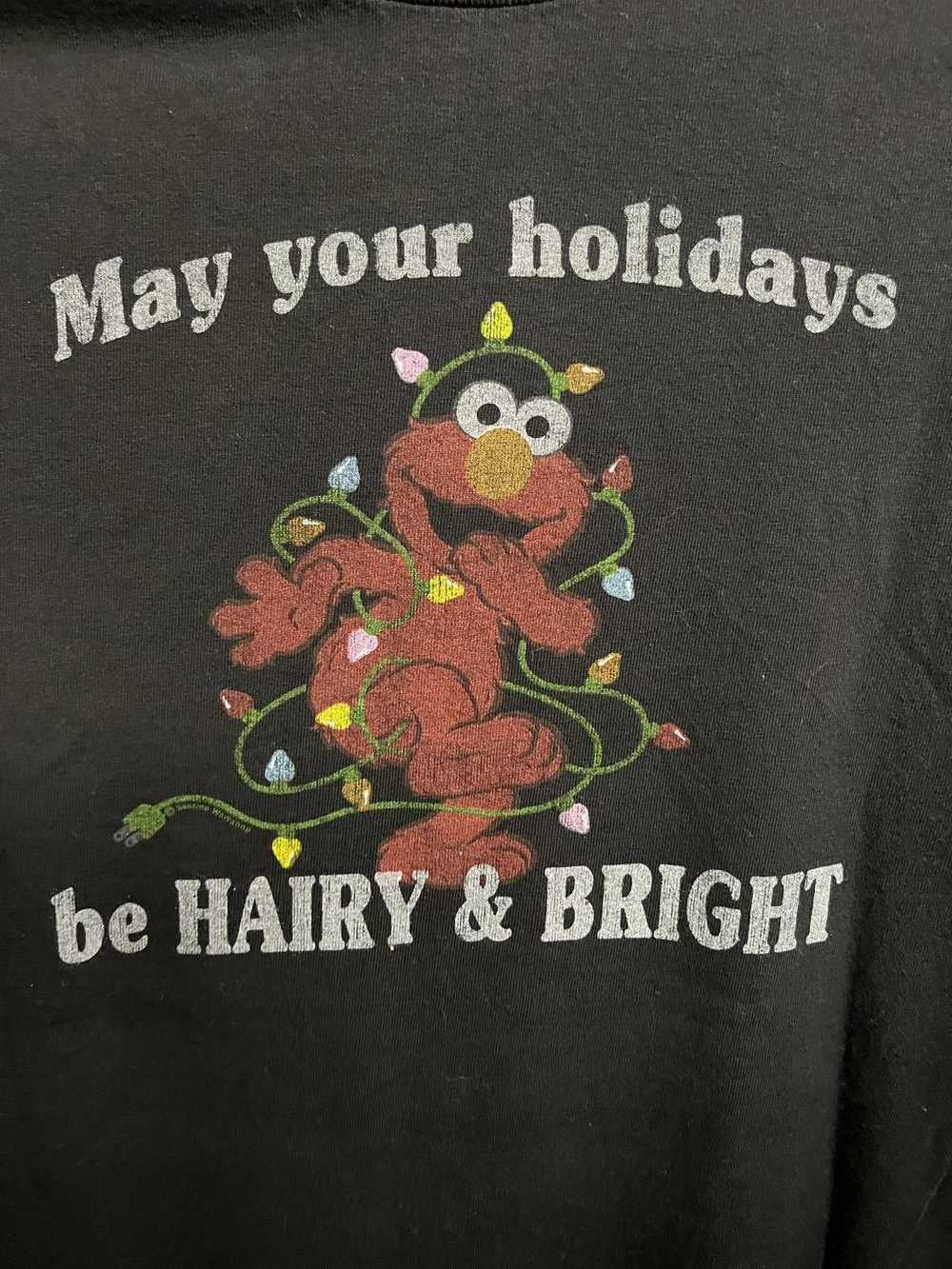 Designer Vtg Elmo Christmas T-shirt Holidays be H… - image 3