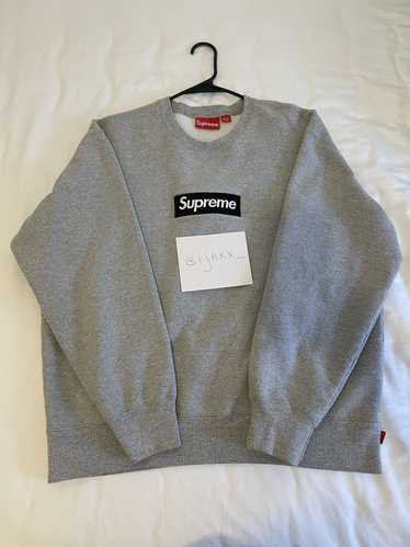 Supreme FW22 Heather Grey Box Logo Crewneck - image 1